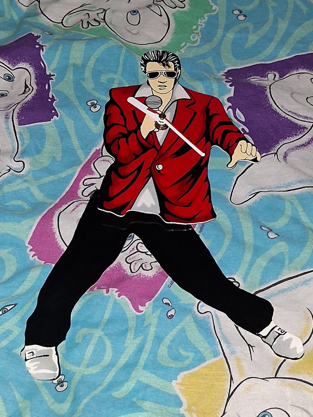 90s Elvis Dancing Clock Vintage Presley